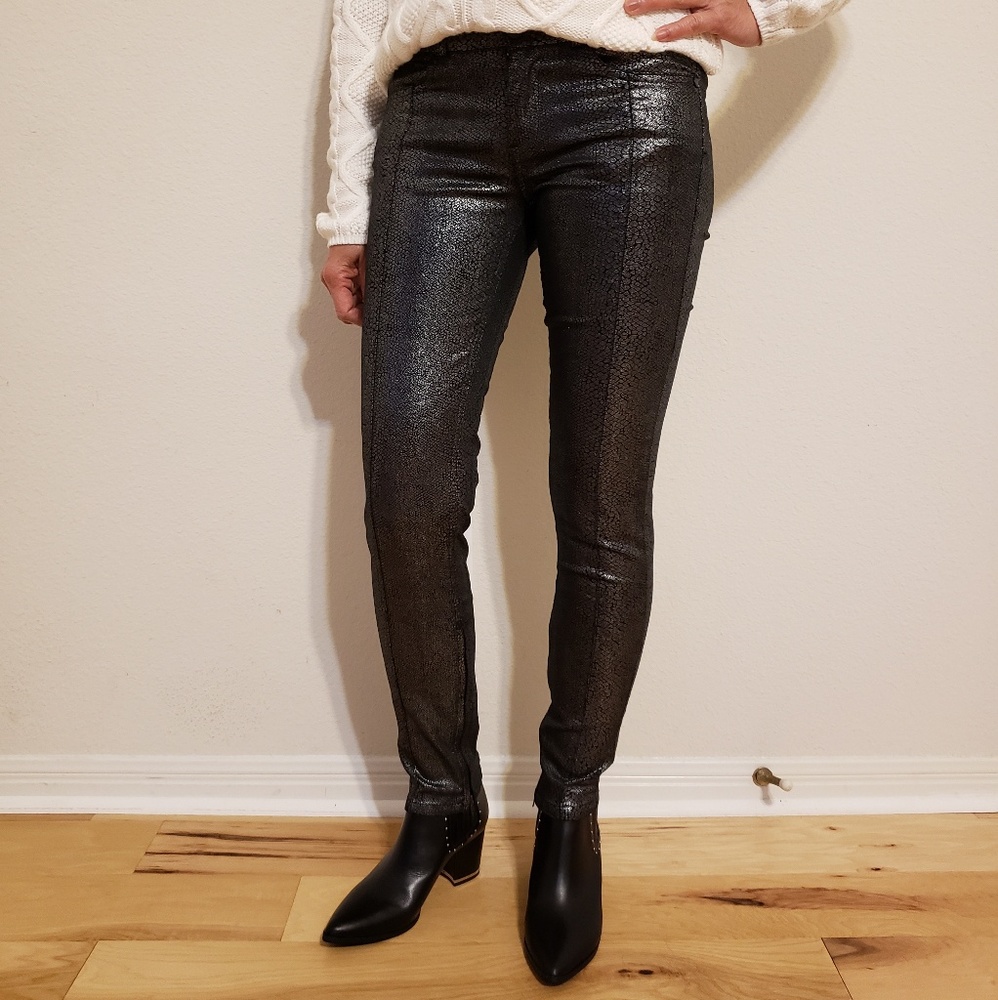 FC Jeans Crocodile Pattern Skinny Jeans